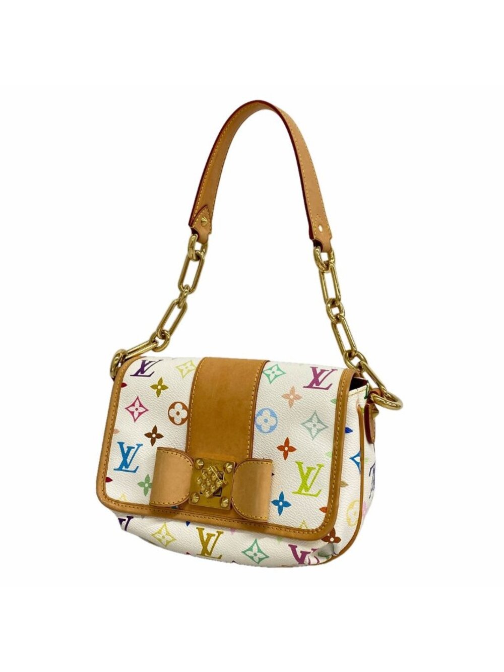 Louis Vuitton Shoulder Bag Monogram Multicolor Patti Blanc